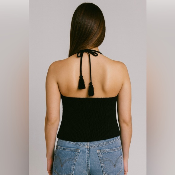 525 America Black Halter Neck Knit Top – XS & S – NWT - Picture 2 of 8